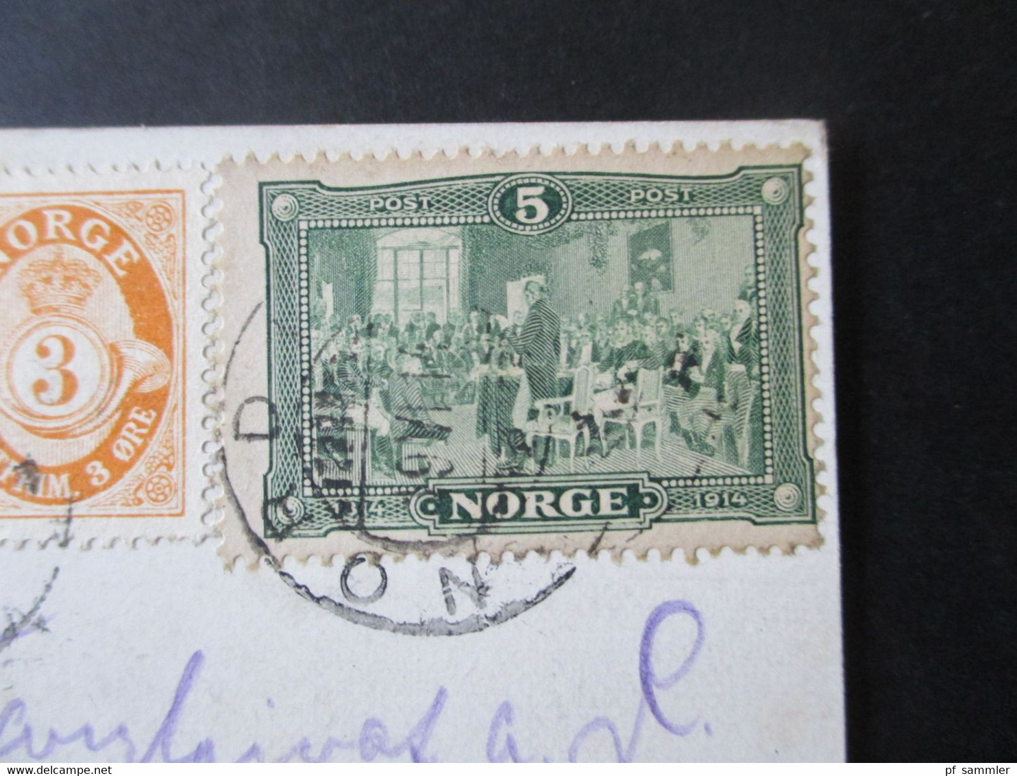 Norwegen 1914 AK Norge Nordkap Midnatssol Stempel Vom Nordkap Geschrieben Auf Der SS Vega / Forschungsschiff - Brieven En Documenten