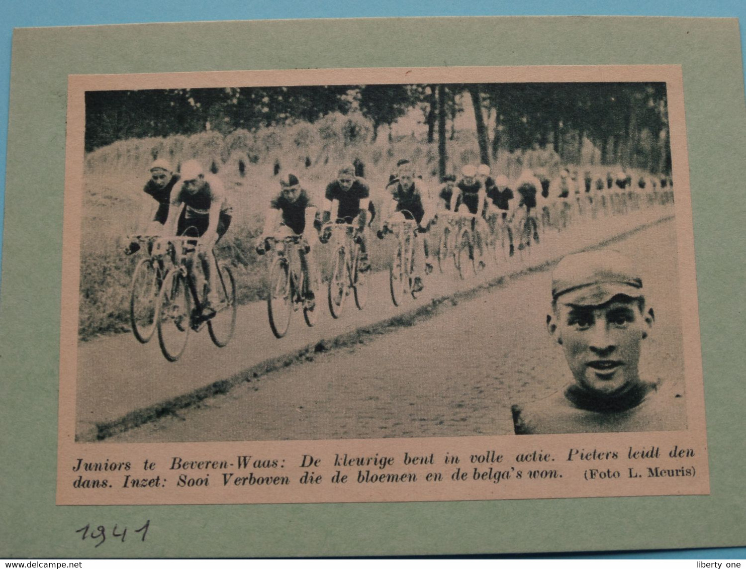 Juniors Te BEVEREN-WAAS ( Inzet : SOOI VERBOVEN Winnaar ) 1941 ( Zie Foto Voor Detail ) KRANTENARTIKEL ! - Cyclisme