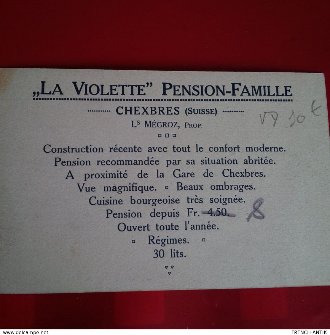 CHEXBRES PENSION LA VIOLETTE EN HIVER - Chexbres