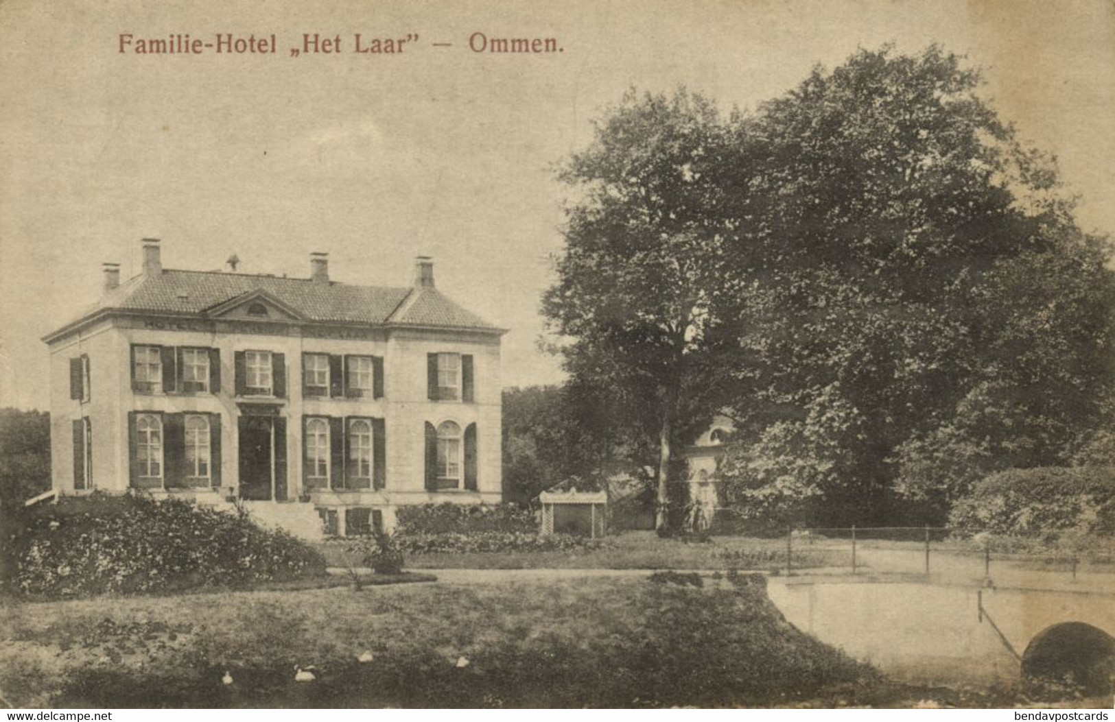 Nederland, OMMEN, Familie-Hotel "Het Laar" (1921) Ansichtkaart - Ommen