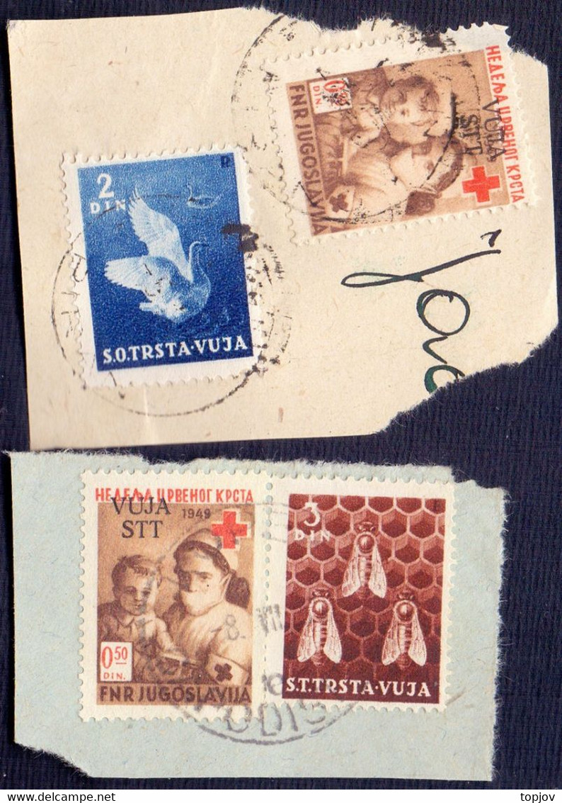 VUJNA - SLOVENIA - LOT  RED CROSS - PIRANO   CAPODISTRIA Used - 1949 - Storia Postale