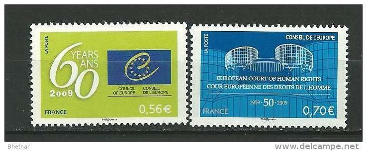 FR Service YT 142 & 143 " Conseil De L'Europe " 2009 Neuf** - Mint/Hinged