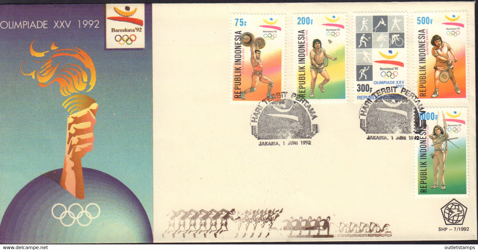 Ref. 384589 * NEW *  - INDONESIA . 1992. GAMES OF THE XXV OLYMPIAD. BARCELONA 1992. 25 JUEGOS OLIMPICOS VERANO BARCELONA - Indonesia