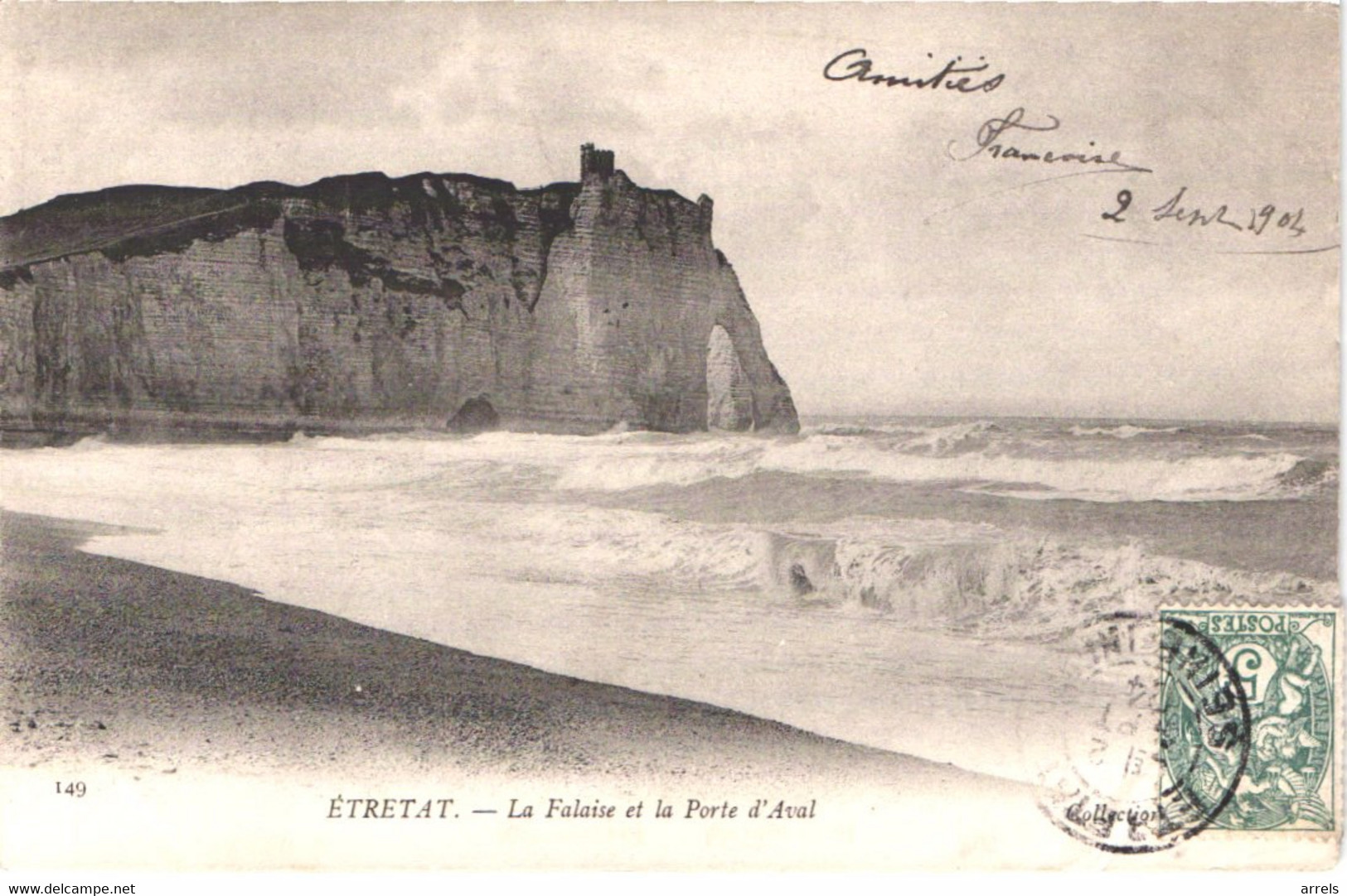 FR76 ETRETAT - Nd 119 - La Falaise Et Porte D'Aval - Belle - Etretat