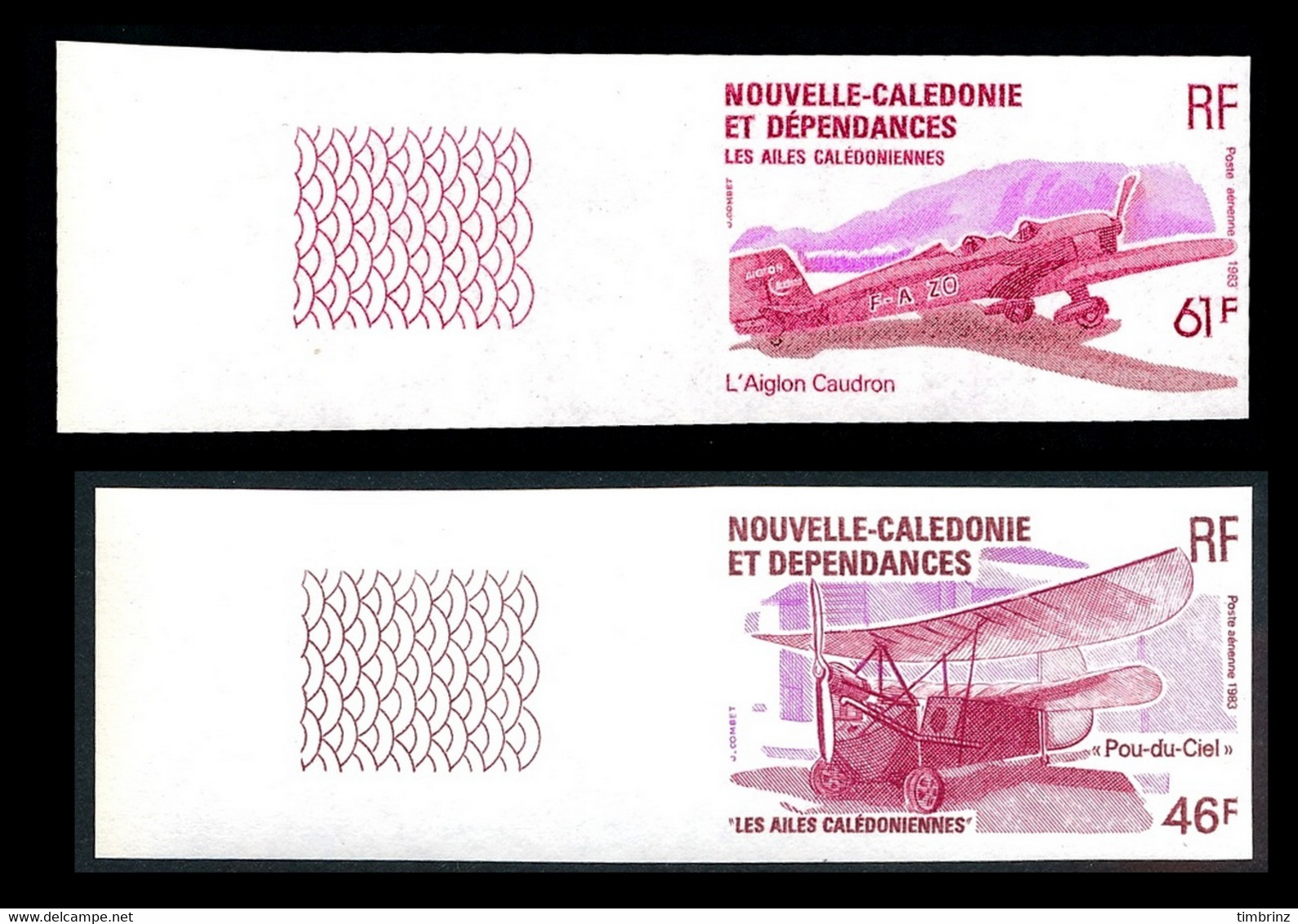 NOUV.-CALEDONIE 1983 - Yv. PA 230 Et 231 ND ** SUP Bdf - Avions (2 Val) Imperf NON DENTELE  ..Réf.NCE25792 - Geschnittene, Druckproben Und Abarten