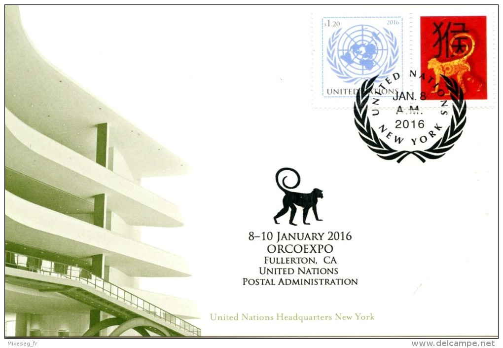 ONU New-York 2016 - Show Card ORCOEXPO 8-10 January 2016 - Maximumkaarten