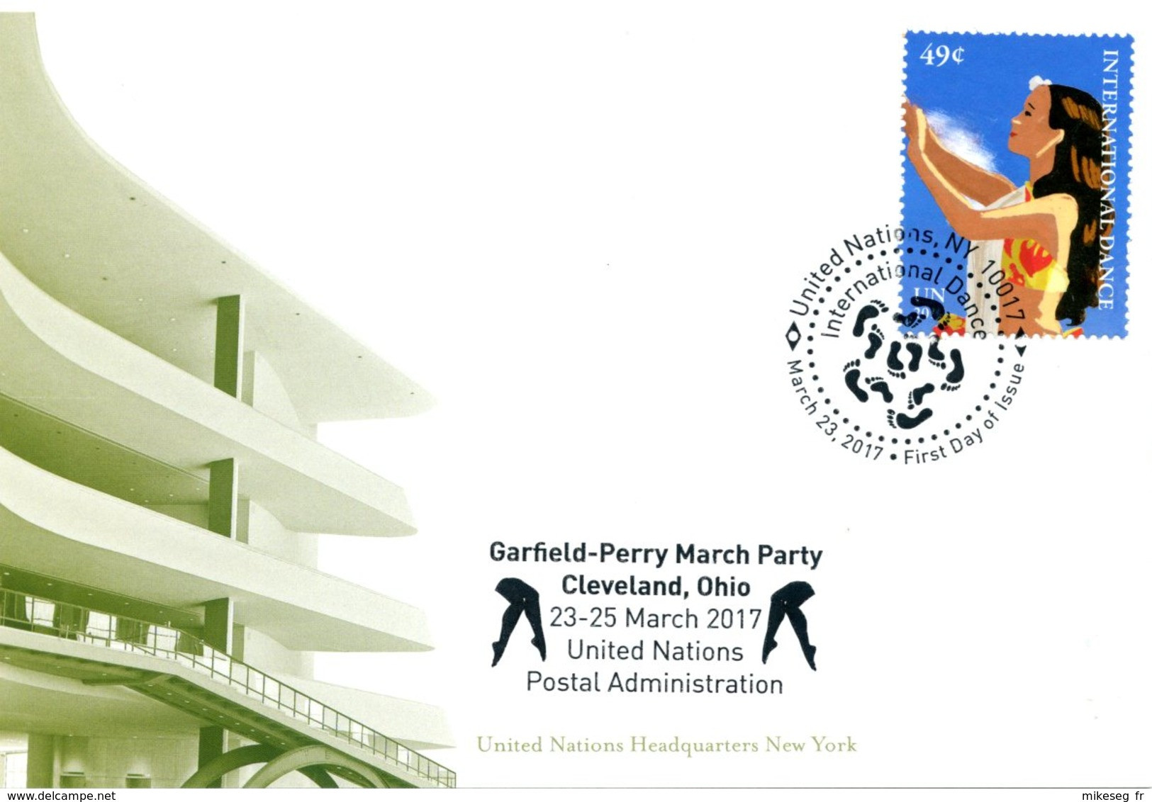 ONU New-York 2017 - Show Card Garfield-Perry March Party 23-25 March 2017 Cleveland Ohio - Maximum Cards