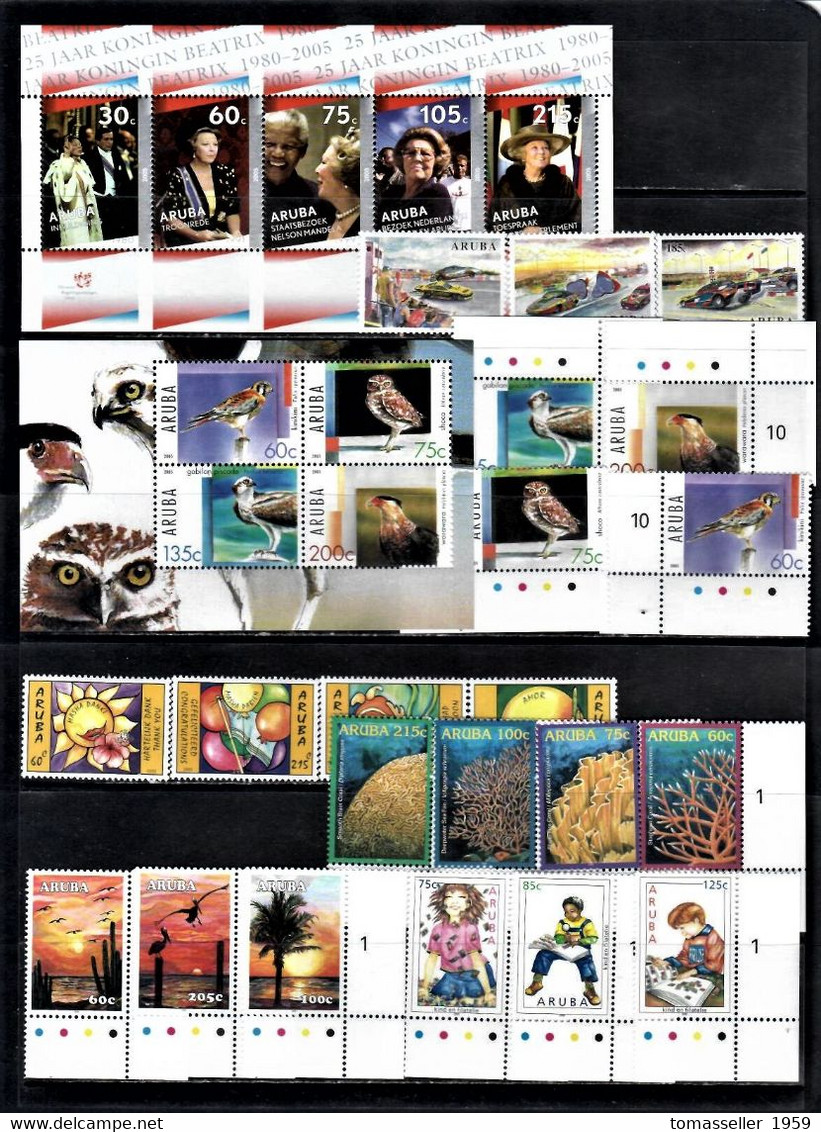 ARUBA 13 Years ( 1994-2006 y.y.) Full MNH sets-75 issues-(225 stamps+4 s/s)