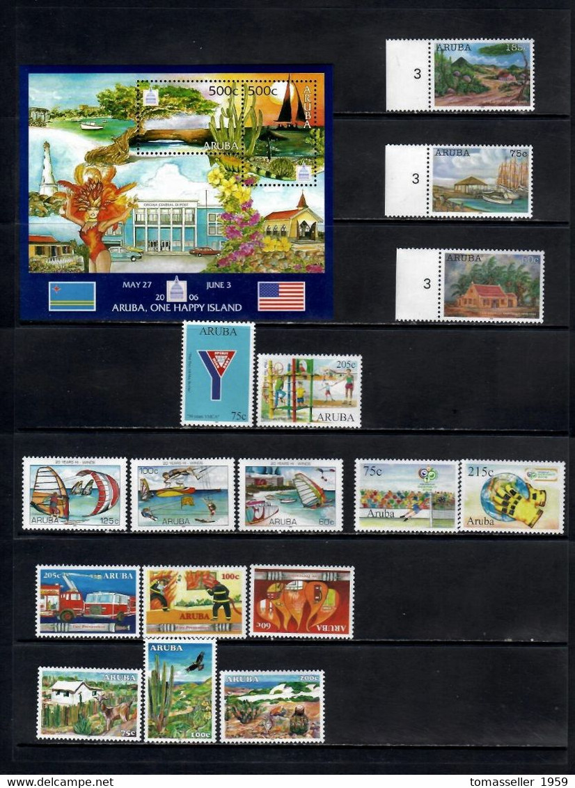 ARUBA 13 Years ( 1994-2006 y.y.) Full MNH sets-75 issues-(225 stamps+4 s/s)