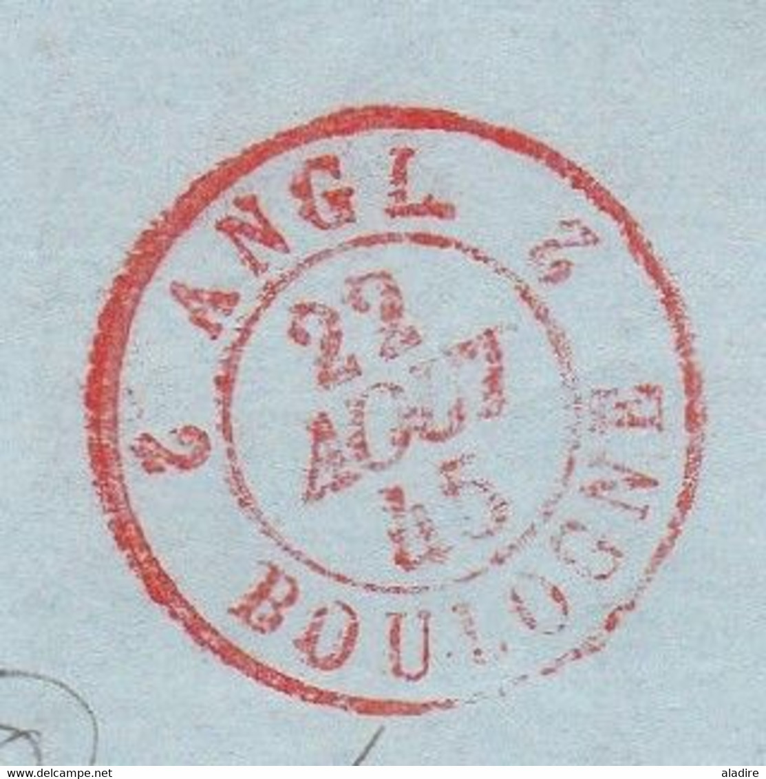 1845 - Lettre Pliée En Français De New York, USA Vers Cognac, France Via Liverpool & Boulogne - Cad Arrivée - T 14 - …-1845 Vorphilatelie