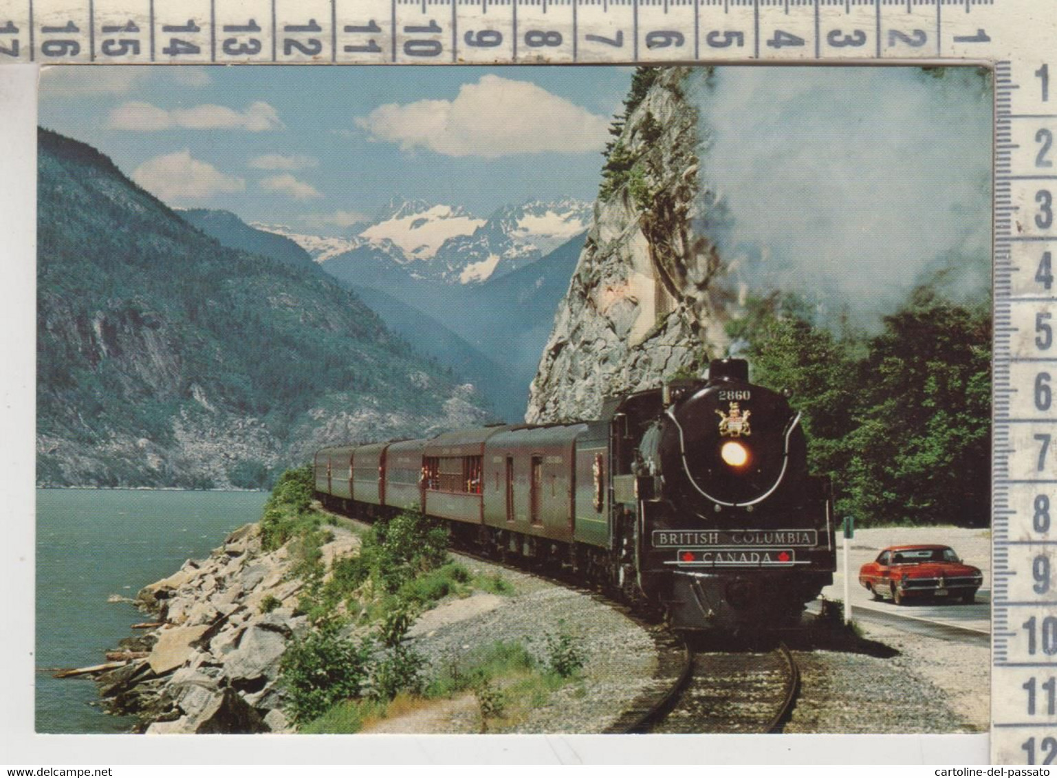 TRAIN ROYAL HUDSON ALONG HOWE SOUND  PHOTO CLIFFORD A. FENNER - Trenes