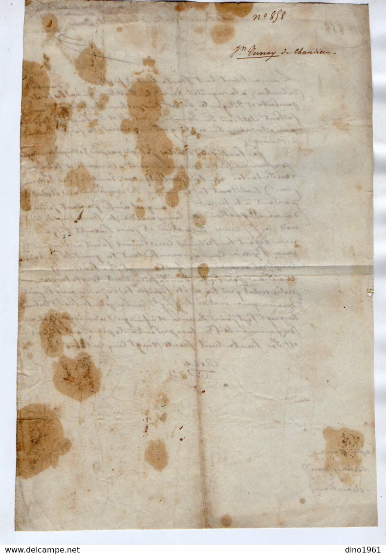 VP17.700 - MILITARIA - SAINT MARCELLIN X CHANDIEU 1838 - 2 Documents Concernant Le Garde Forestier ROCHAS à VIENNE - Documenti