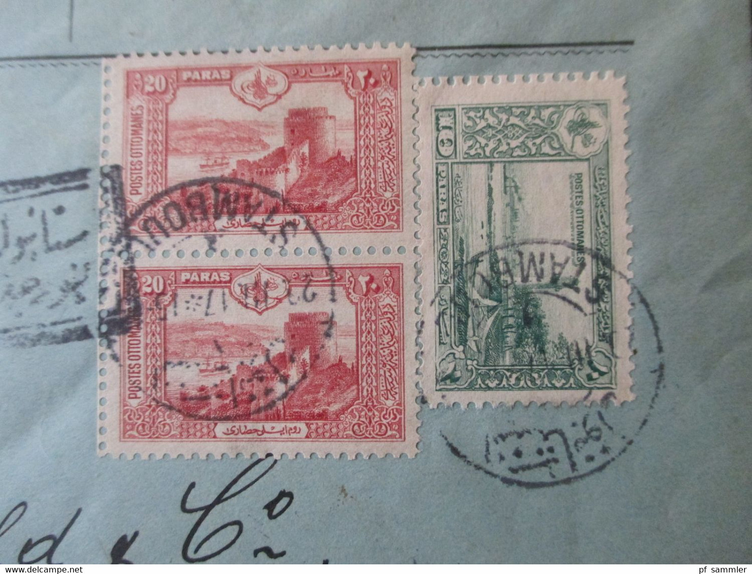 Türkei 1917 Stempel Stamboul Umschlag Brüder Grünberg Konstantinopel Nach Hamburg Gesendet Mit Rotem Papiersiegel - Lettres & Documents