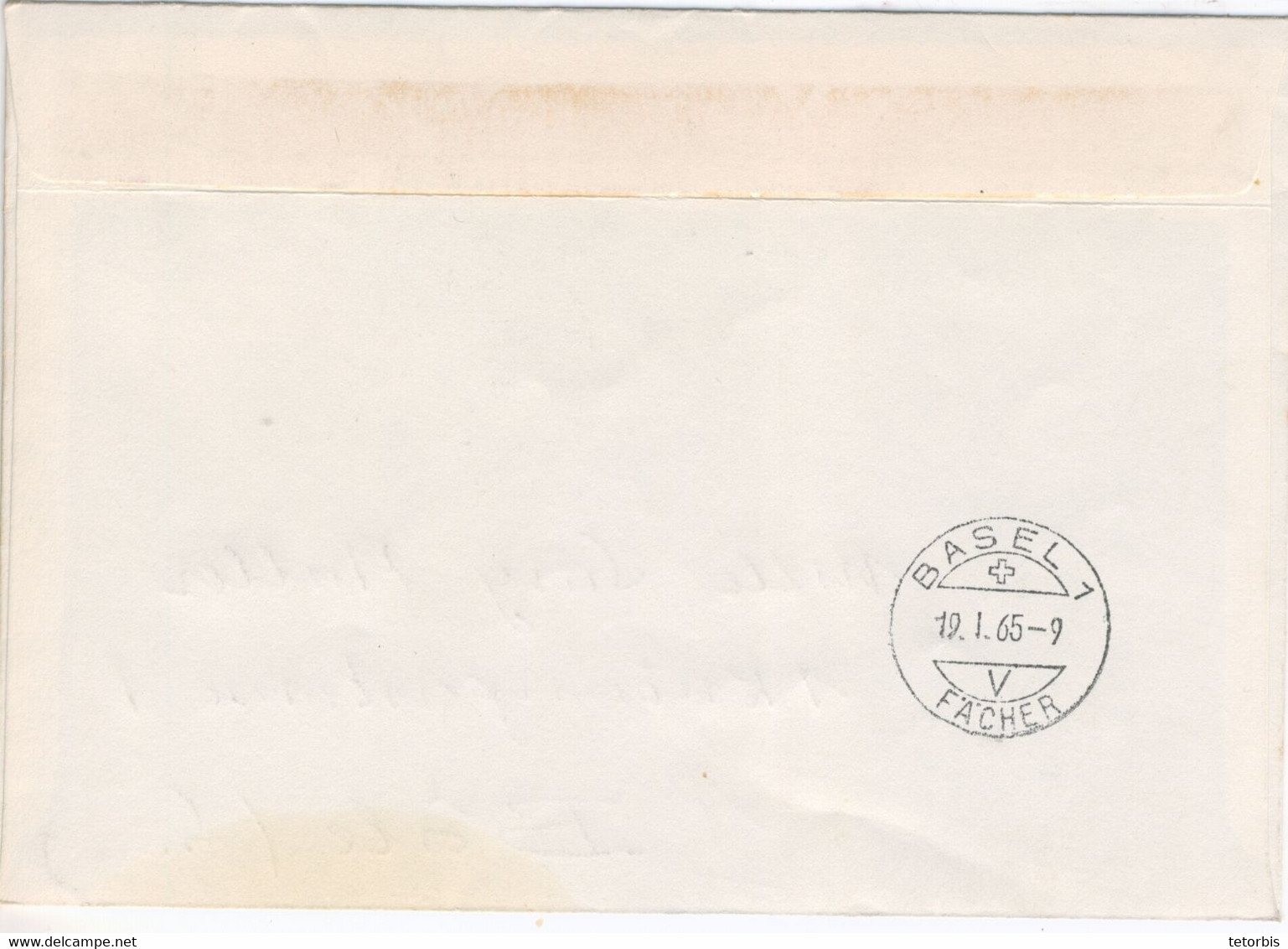 BEL AFFRT BLASON + COQ TARIF LETTRE RECOMMANDE FRONTALIER ST LOUIS A BALE 18/1/65 PREMIER JOUR DE TARIF . PEU COMMUN - 1961-....