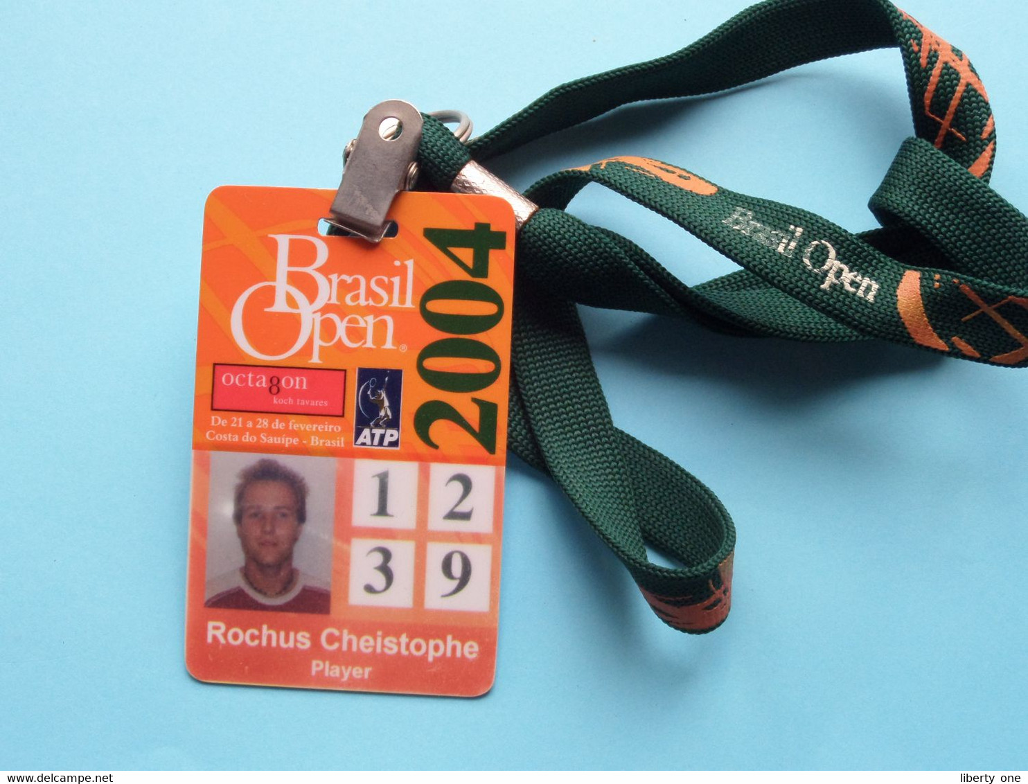 BRASIL OPEN 2004 : CHRISTOPHE ROCHUS Belgium / Accreditation CARD / With ORIGINAL Lanyard / Cordon ! - Altri & Non Classificati