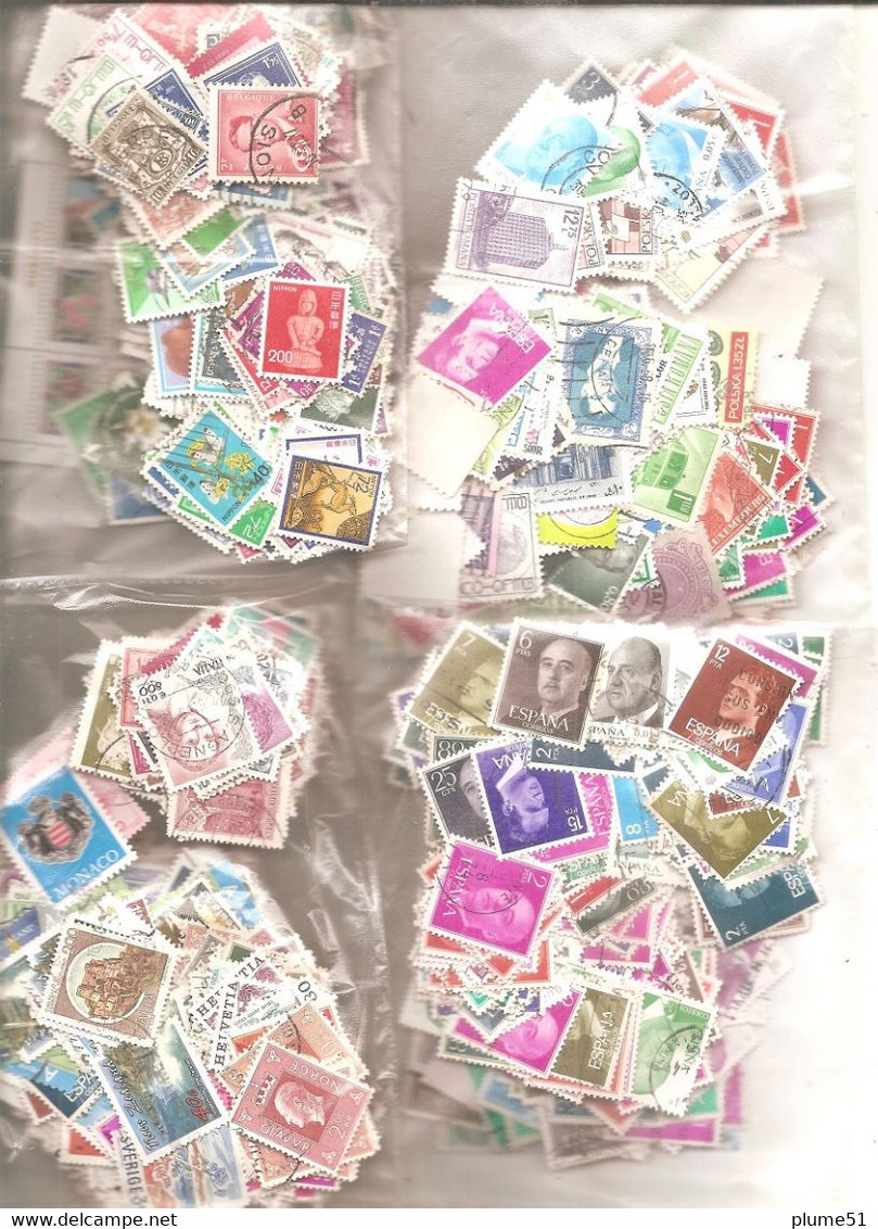 Gros Vrac Timbres Oblitérés Du Monde (hors France) Petits Formats + 200g Environ + 14000 Timbres - 2372 - Lots & Kiloware (mixtures) - Min. 1000 Stamps