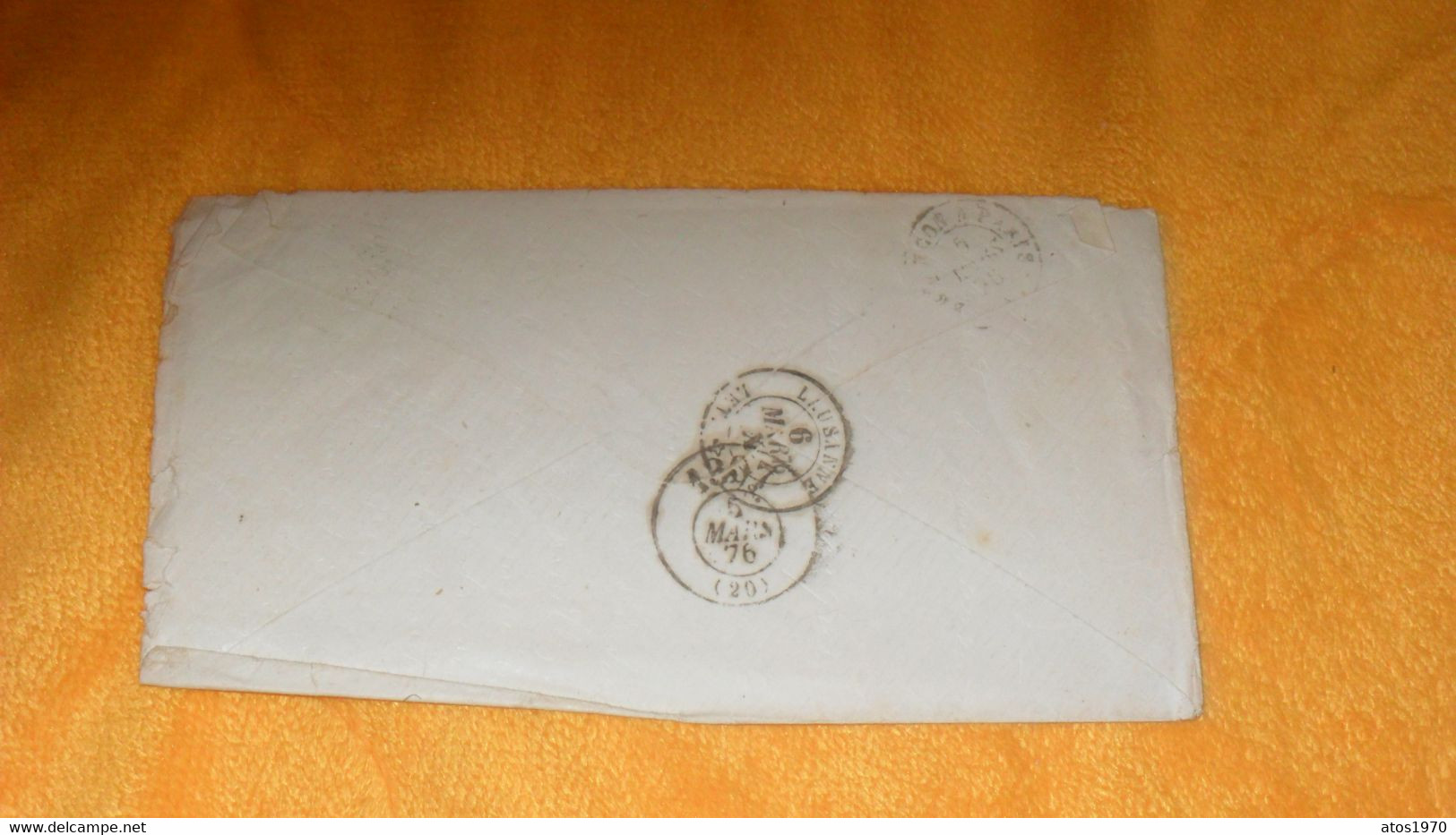 ENVELOPPE ANCIENNE DE 1876../ CACHETS BEAUCOURT POUR LAUSANNE SUISSE..OBLIERATION GC 370 + TIMBRE CERES 30C.. - 1849-1876: Période Classique