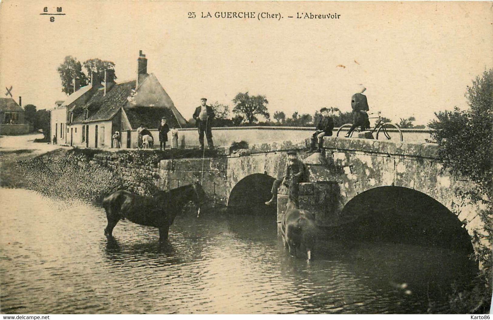 La Guerche * Le Pont Et L'abreuvoir - La Guerche Sur L'Aubois