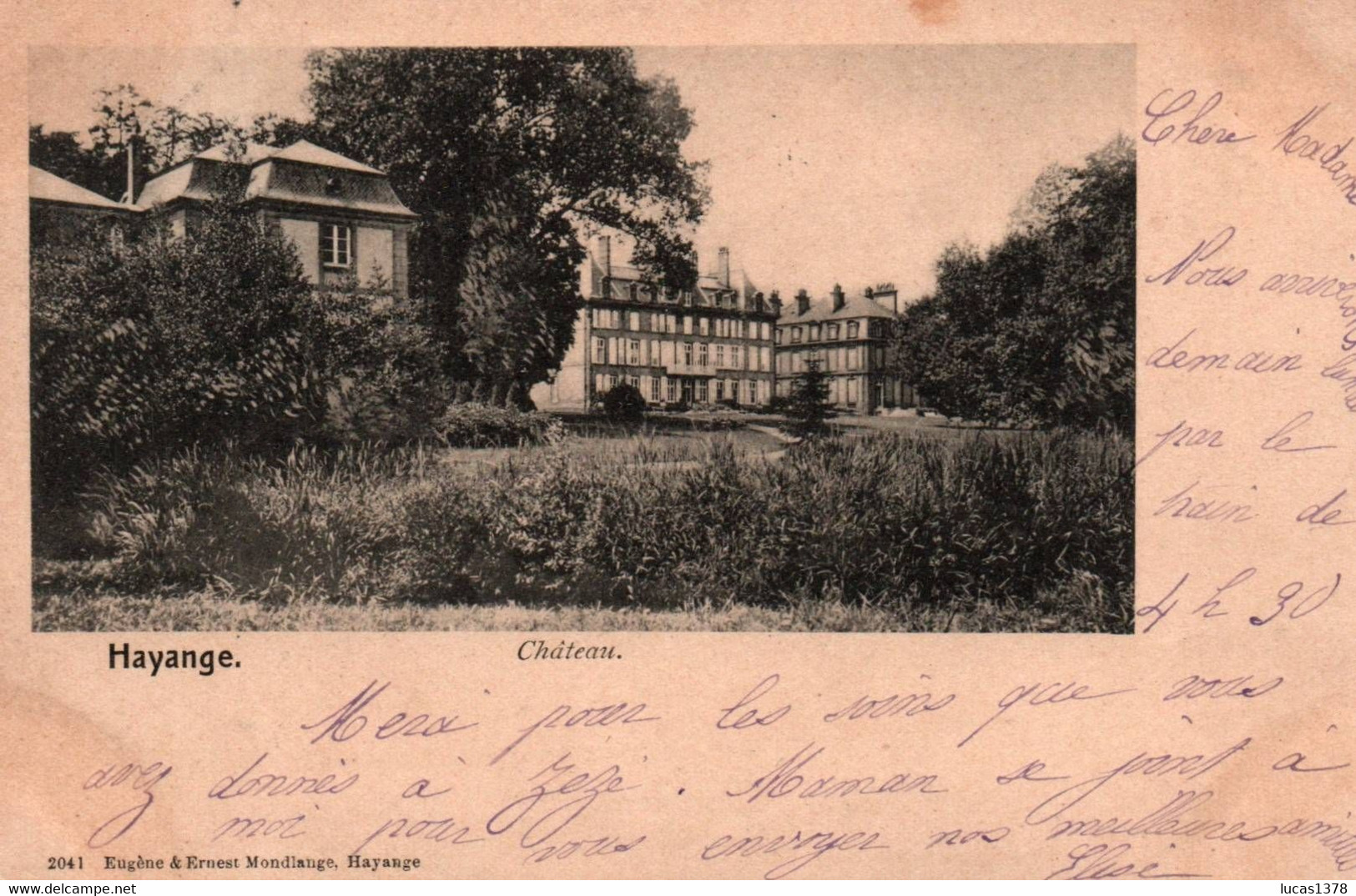 57 / HAYANGE / CHATEAU / CARTE PRECUREUR ALLEMANDE - Hayange