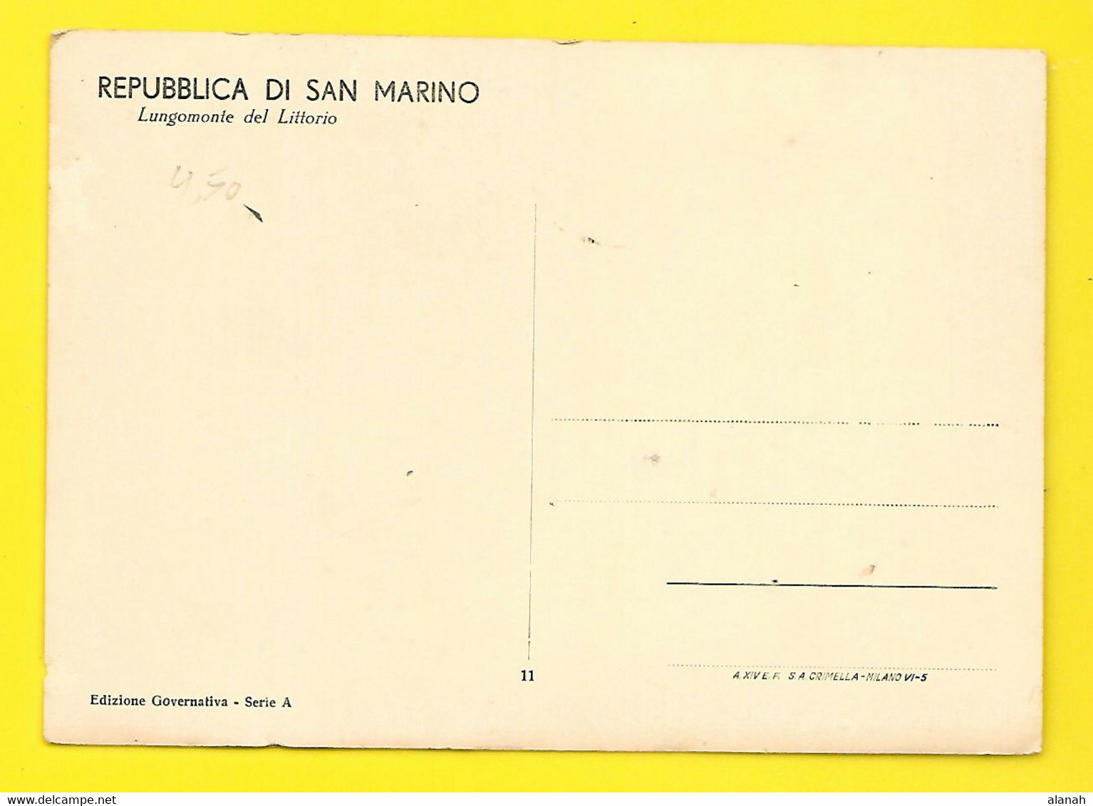 SAN MARINO Lungomonte Del Littorio - San Marino