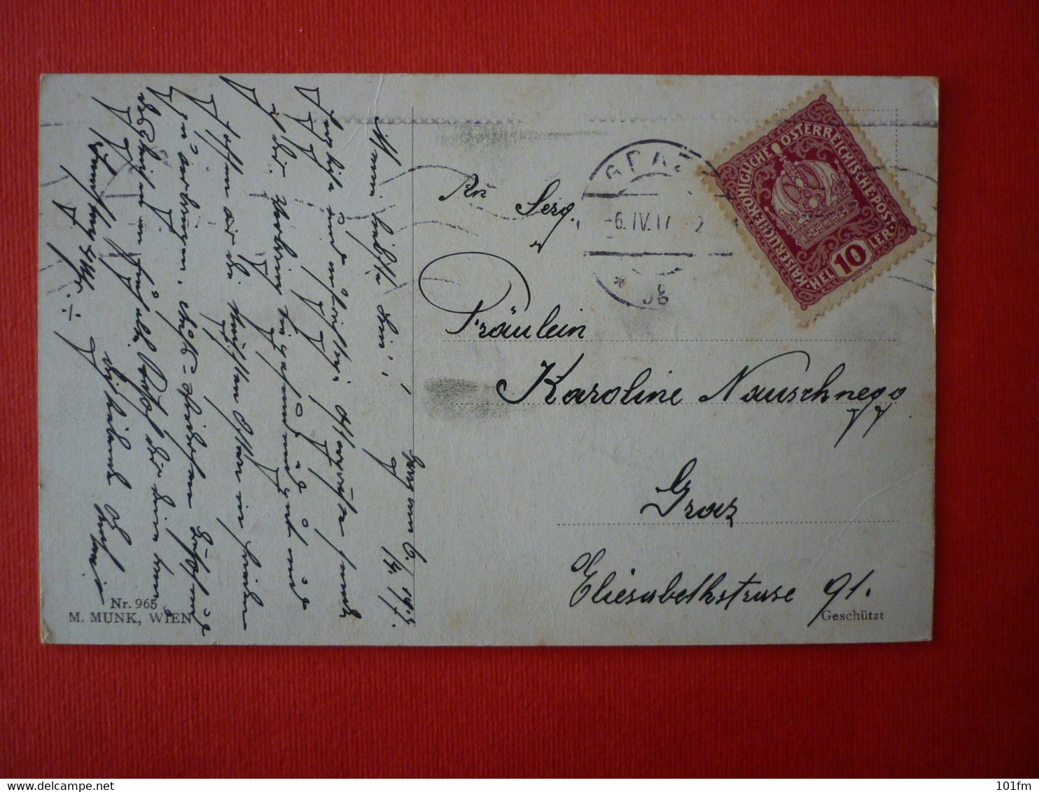 M.MUNK WIEN POSTCARD NO..965 Herzliche Ostergrüße - Pascua