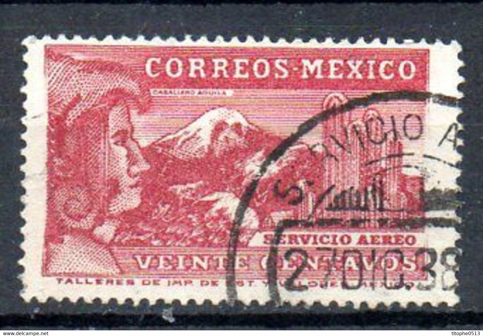 MEXIQUE. PA 63 Oblitéré De 1934-5. Le Popocatepetl. - Volcans