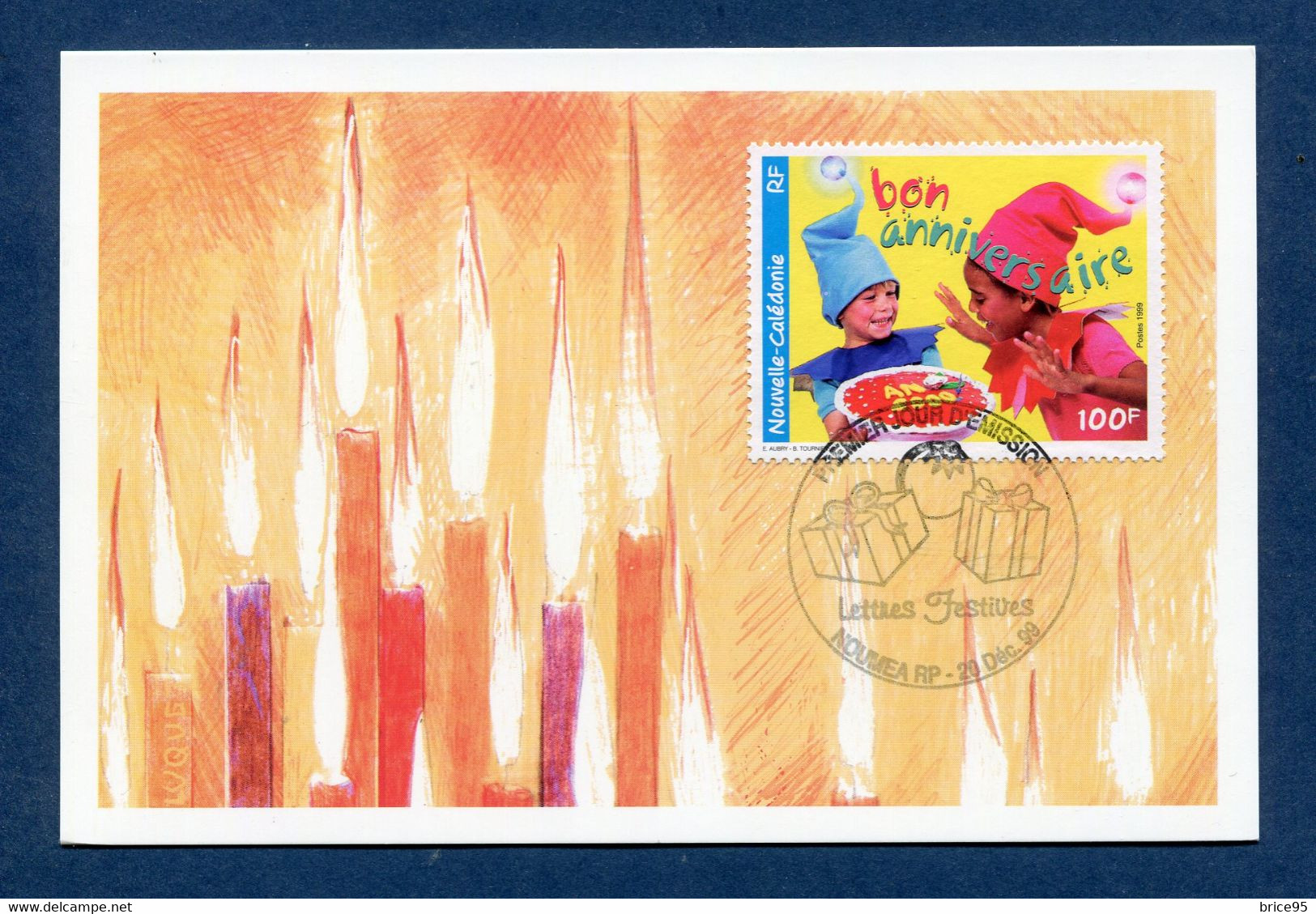 ⭐ Nouvelle Calédonie - Carte Maximum - Premier Jour - FDC - Bon Anniversaire - 1999 ⭐ - Tarjetas – Máxima