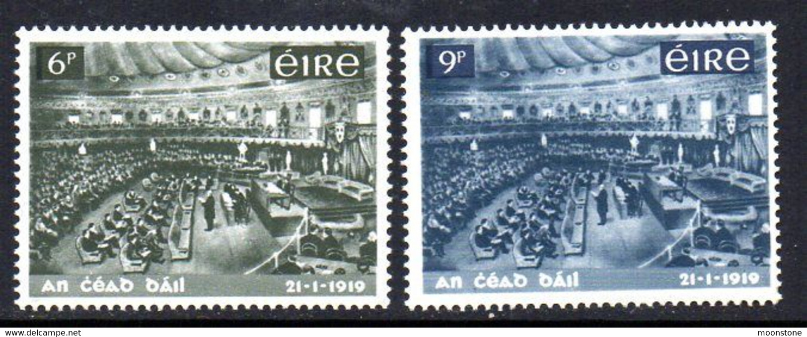 Ireland 1969 50th Anniversary Of Dail Eireann Set Of 2, MNH, SG 265/6 - Gebruikt