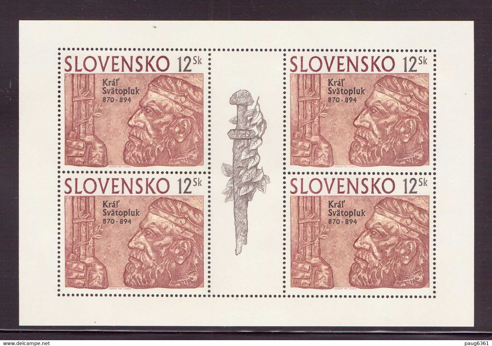 SLOVAQUIE 1994 ROI SVATOPLUK  FEUILLET  YVERT N°164 NEUF MNH** - Hojas Bloque