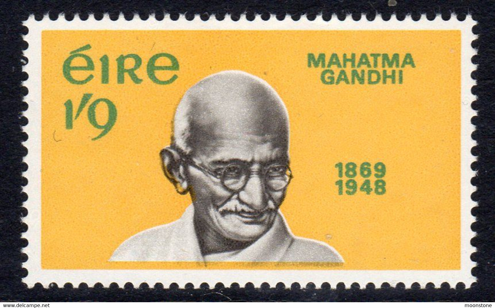 Ireland 1969 Birth Centenary Of Mahatma Gandhi 1/9d Value, MNH, SG 273 - Gebruikt