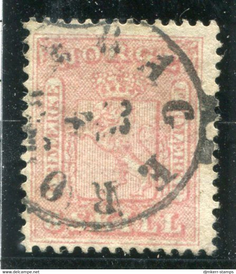 NORWAY 1863 Arms 8 Sk. Used.  Michel 9 - Oblitérés