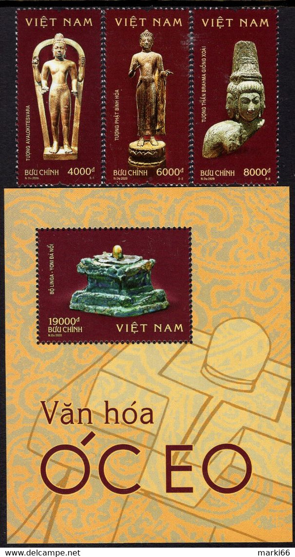 Vietnam - 2020 - Oc Eo Culture - Mint Stamp Set + Souvenir Sheet - Vietnam