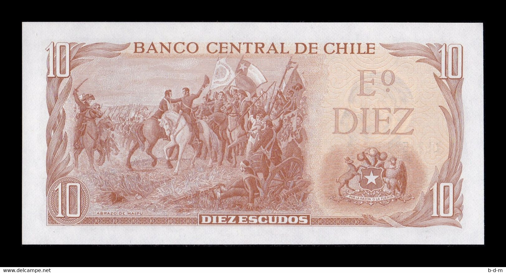 Chile 10 Escudos 1973-1975 Pick 143a SC UNC - Cile