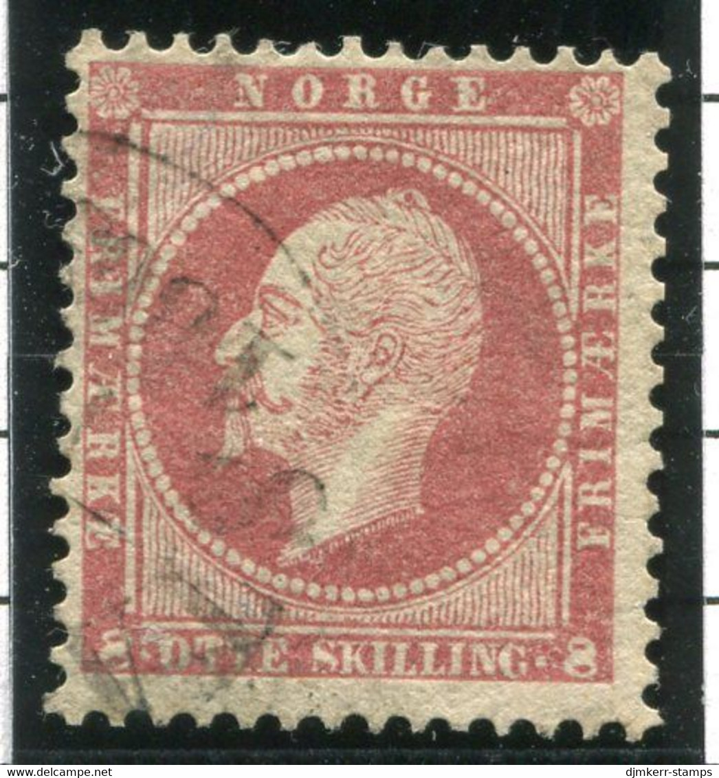 NORWAY 1856 King Oskar 8 Sk. Used.  Michel 5 - Oblitérés