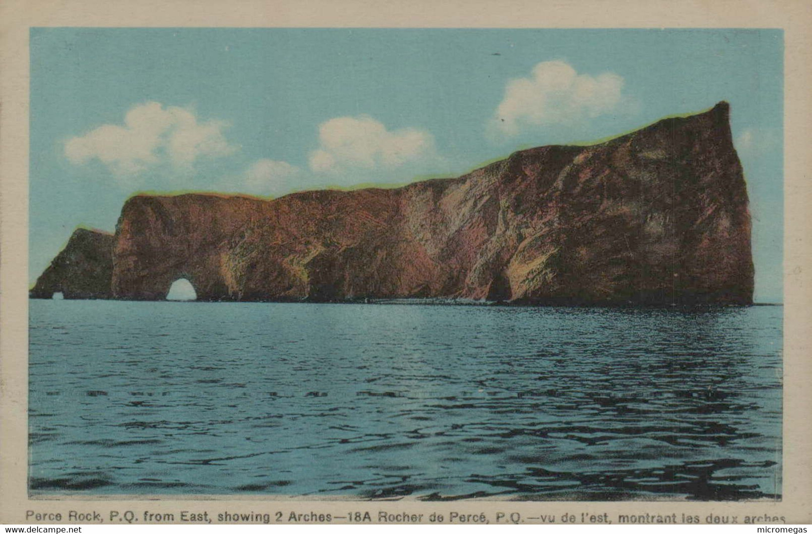 Perce Rock, P.Q. From East, Showing 2 Arches - Percé