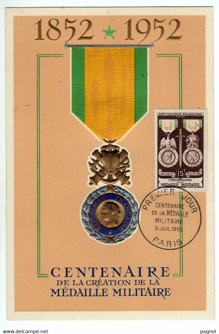 Carte Maximum : Centenaire De La Médaille Militaire - 1950-1959