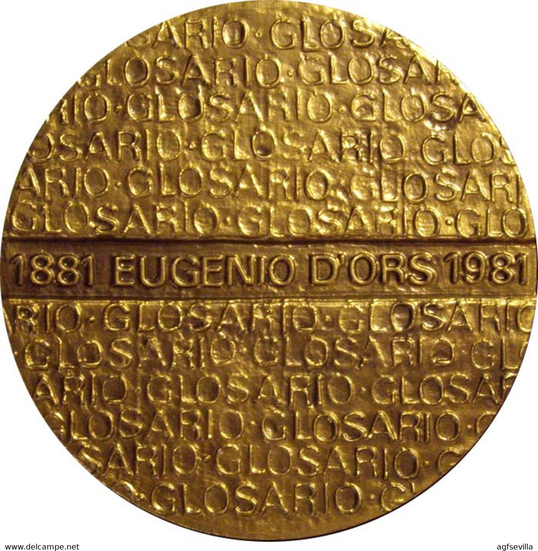 ESPAÑA. MEDALLA F.N.M.T. DEDICADA AL ESCRITOR EUGENIO D'ORS. 1.982. BRONCE. ESPAGNE. SPAIN MEDAL - Professionals/Firms