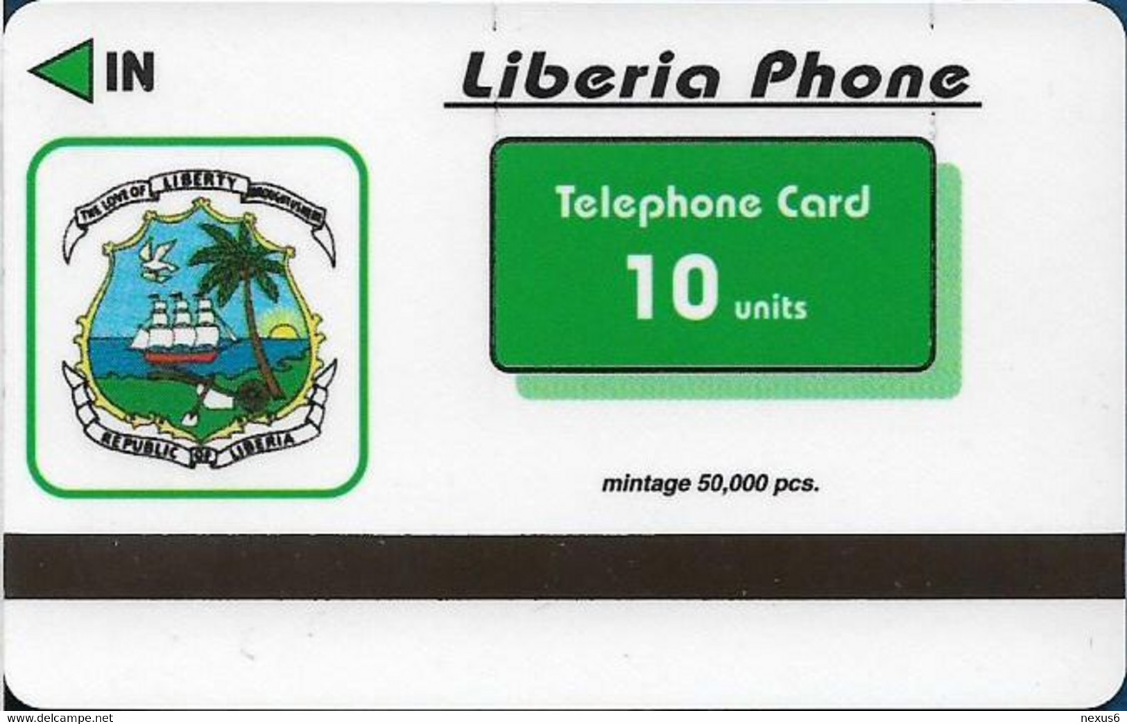 Liberia - Liberia Phone FAKE - Dinosaur #1, 50.000ex, 10U - Liberia