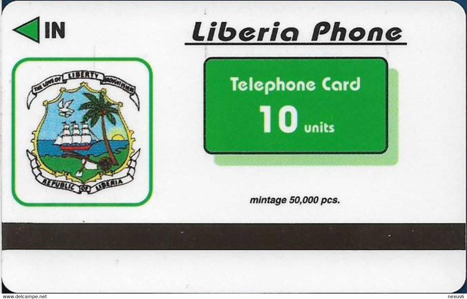 Liberia - Liberia Phone FAKE - Dinosaur #3, 50.000ex, 10U - Liberia