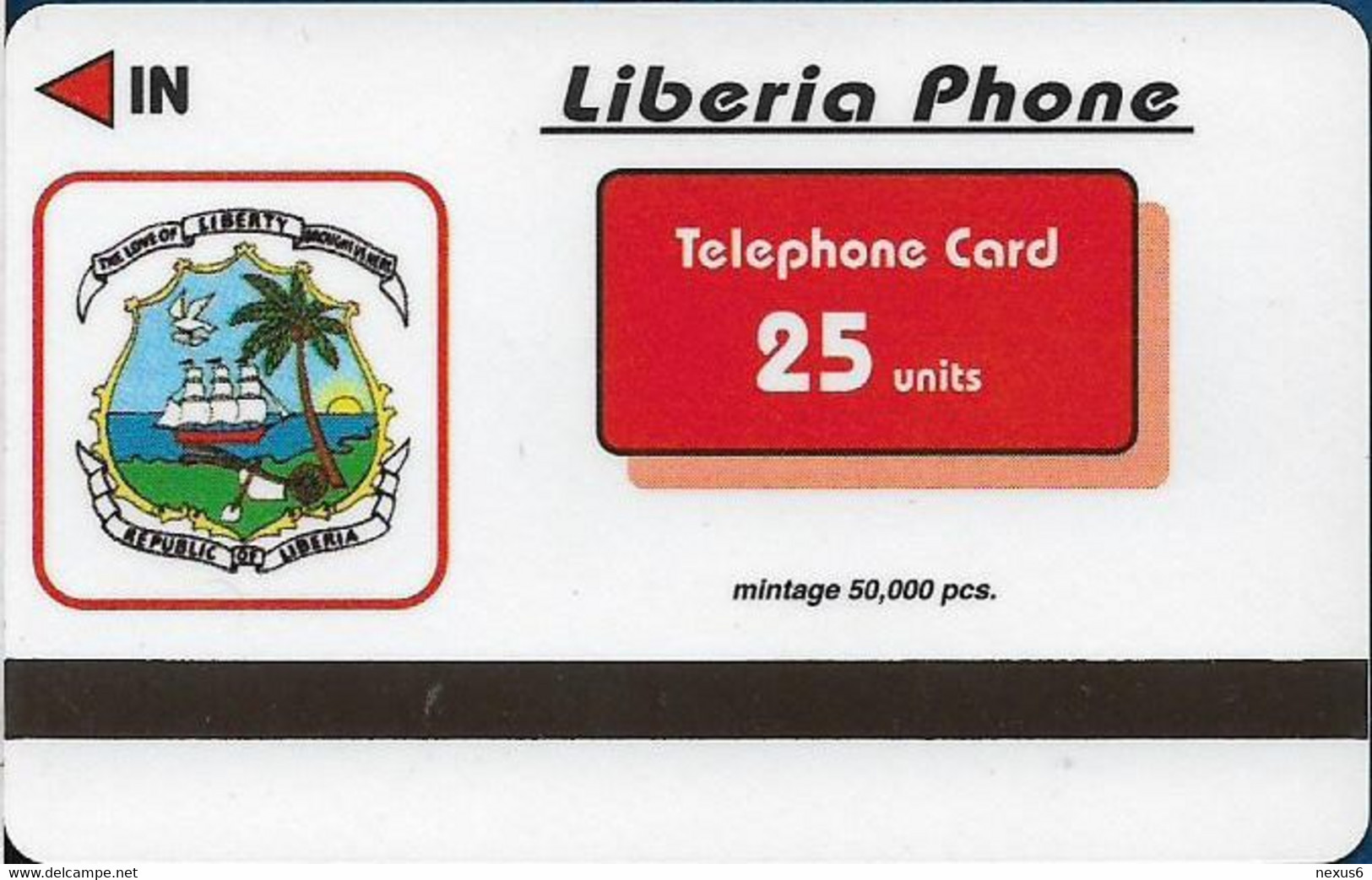 Liberia - Liberia Phone FAKE - Dinosaur #4, 50.000ex, 25U - Liberia