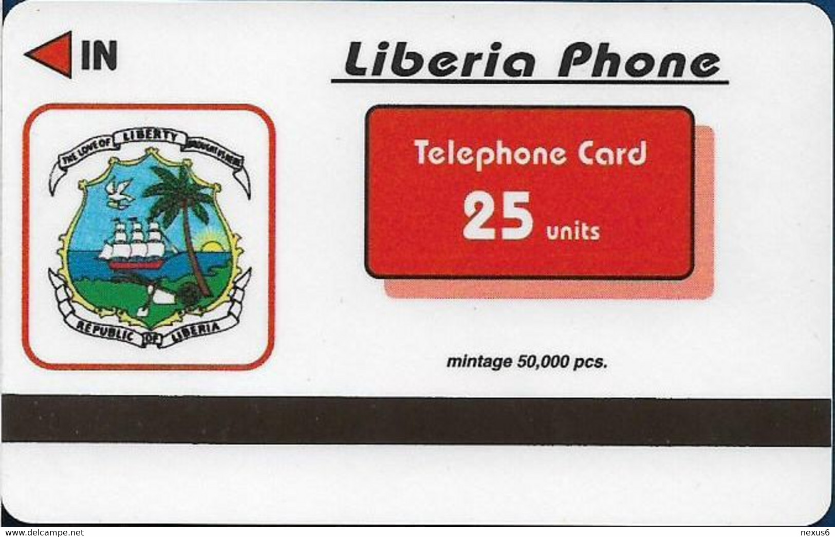 Liberia - Liberia Phone FAKE - Dinosaur #5, 50.000ex, 25U - Liberia