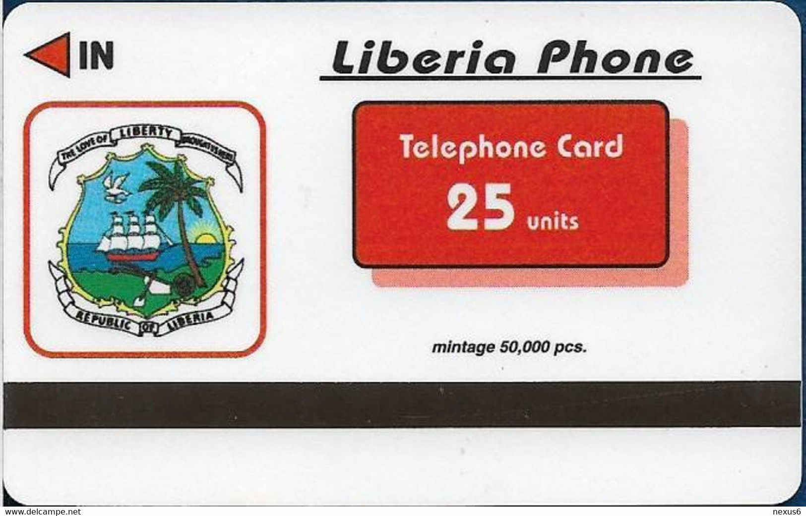 Liberia - Liberia Phone FAKE - Dinosaur #6, 50.000ex, 25U - Liberia