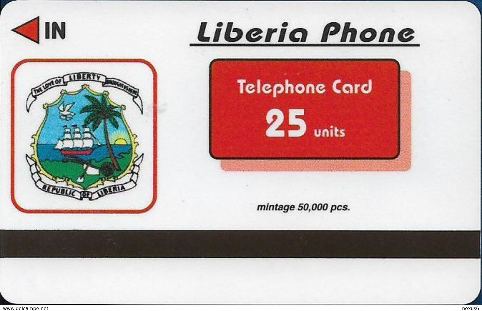 Liberia - Liberia Phone FAKE - Dinosaur #7, 50.000ex, 25U - Liberia