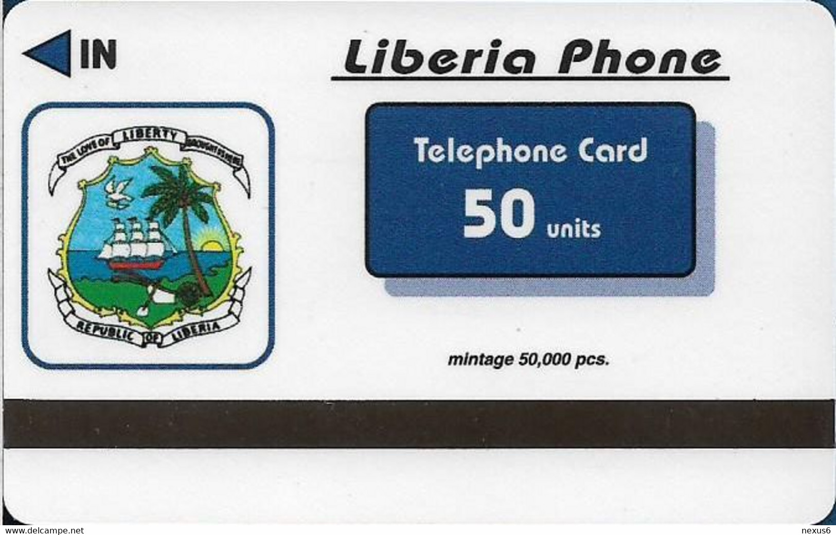 Liberia - Liberia Phone FAKE - Dinosaur #8, 50.000ex, 50U - Liberia
