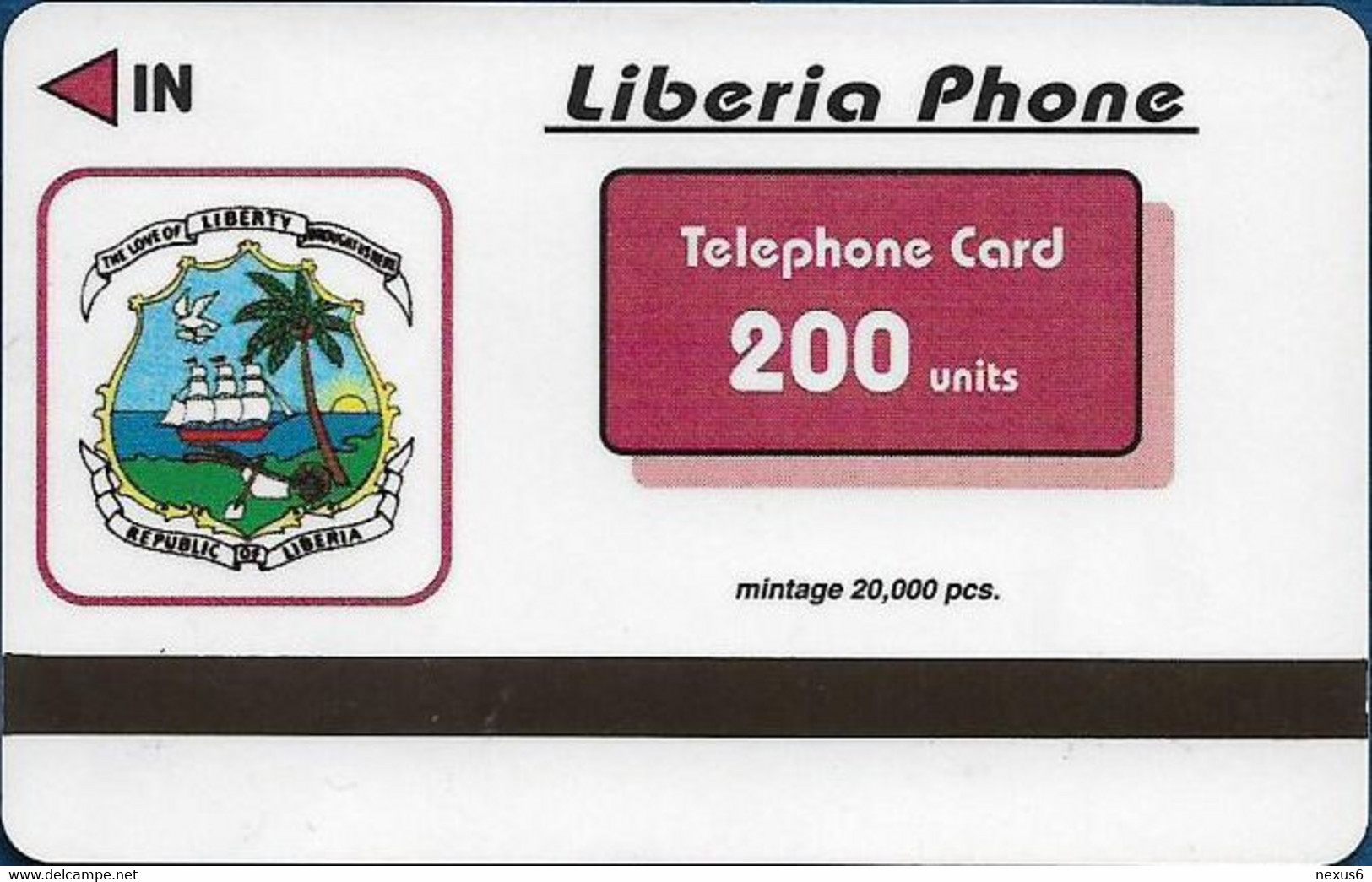 Liberia - Liberia Phone FAKE - Dinosaur #11, 20.000ex, 200U - Liberia