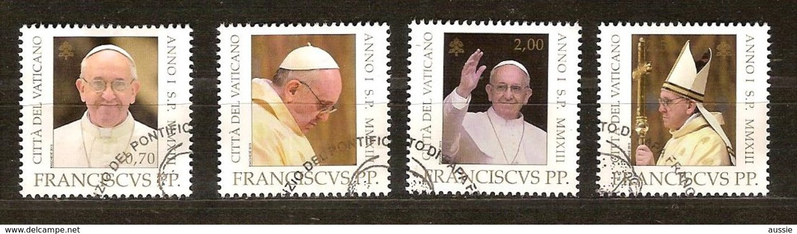 Vaticaan Vatikaan 2013 Yvertn° 1623-1626 (°) Oblitéré Used Franciscus Nominale 6,05 Euro - Usados