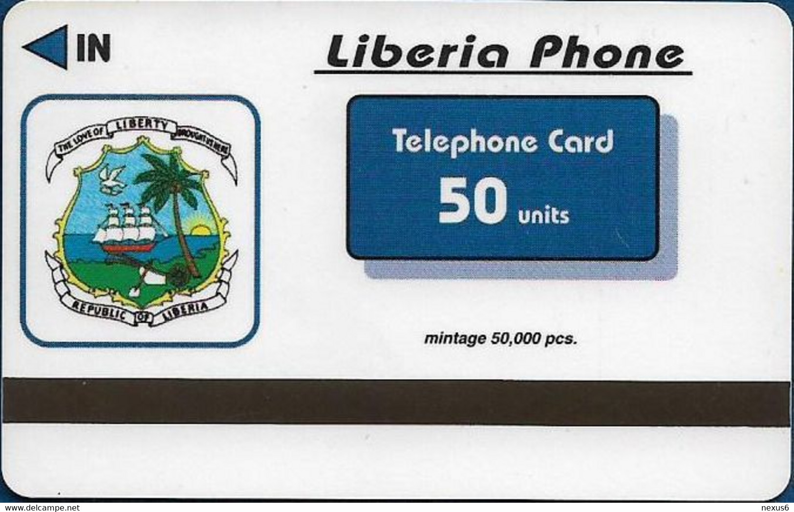 Liberia - Liberia Phone FAKE - Old F1 Racing Car, 50.000ex, 50U - Liberia