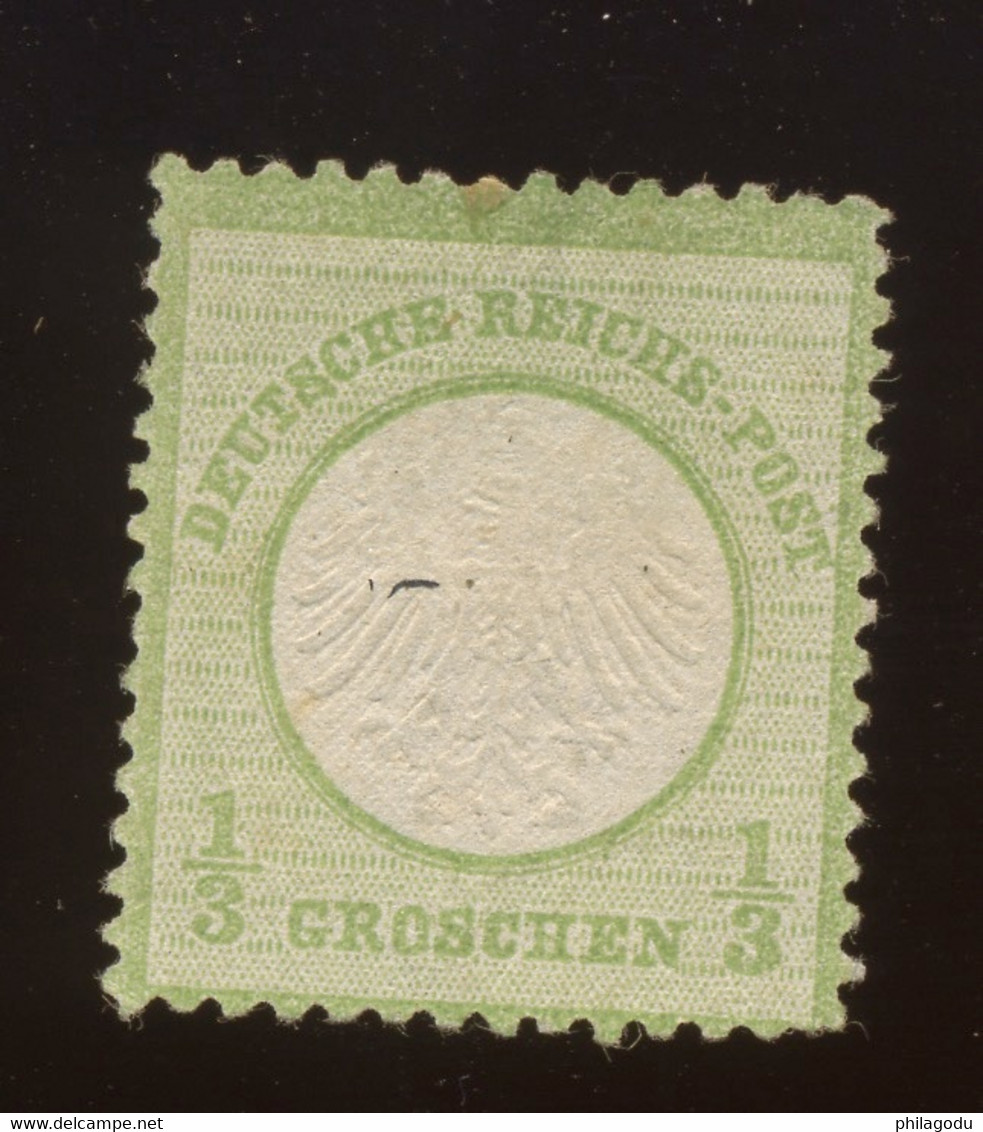 Reich Nr 2 (*) Ohne Gummi.  KW:  650-euros *.  Défaut Tache D'encre  Mit Fehler Fleck - Unused Stamps