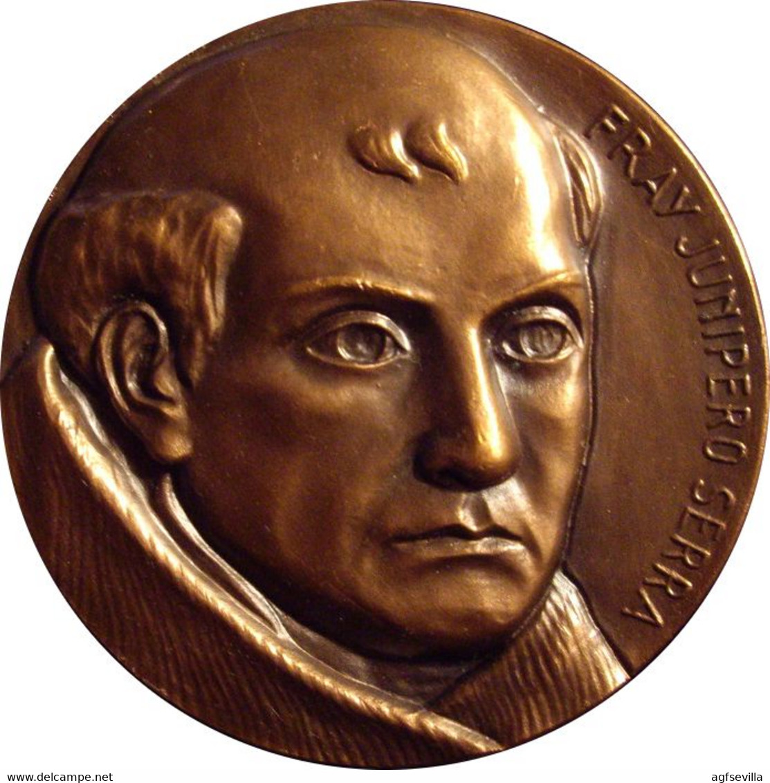 ESPAÑA. MEDALLA F.N.M.T. FRAY JUNÍPERO SERRA. 1.985. BRONCE. ESPAGNE. SPAIN MEDAL - Profesionales/De Sociedad