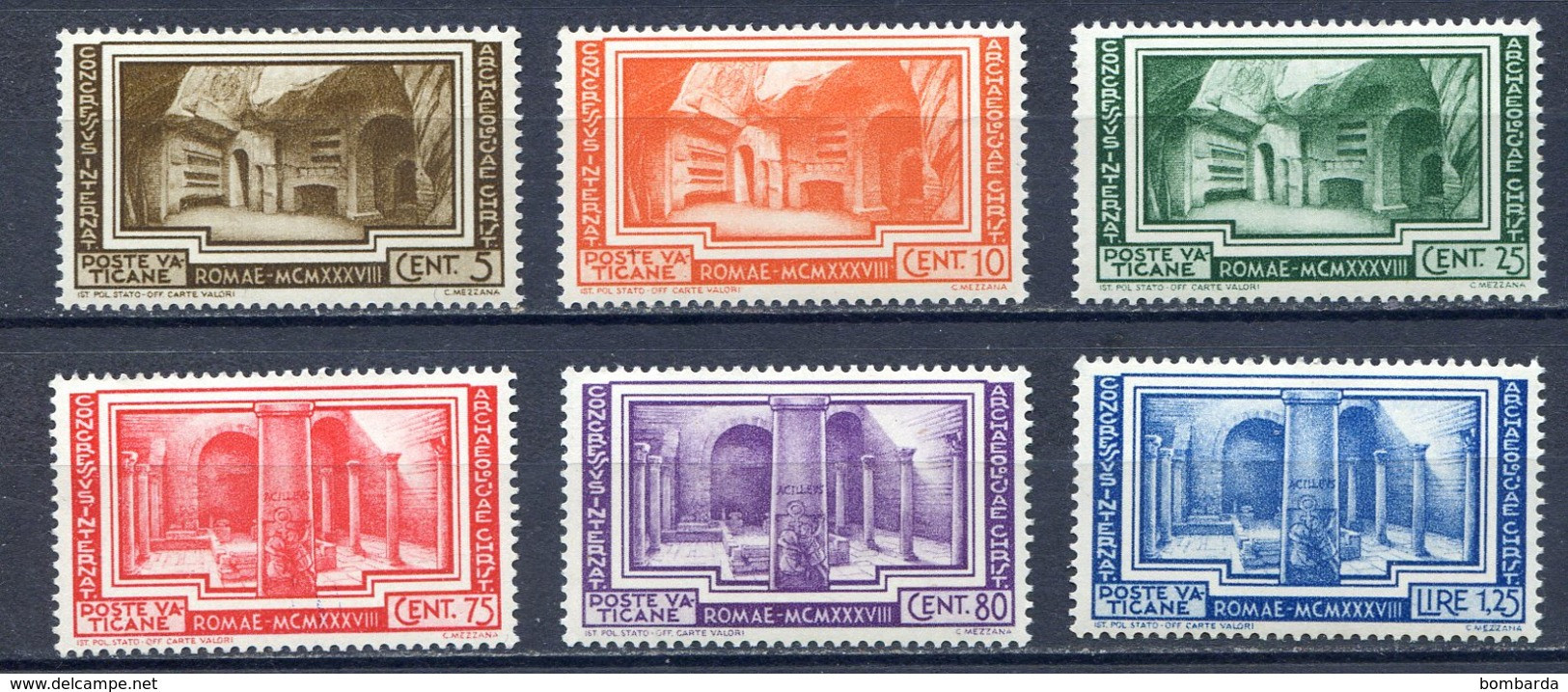 VATICANO 1938  CONGRESSO DI ARCHEOLOGIA  55/60 - MNH** - Nuovi